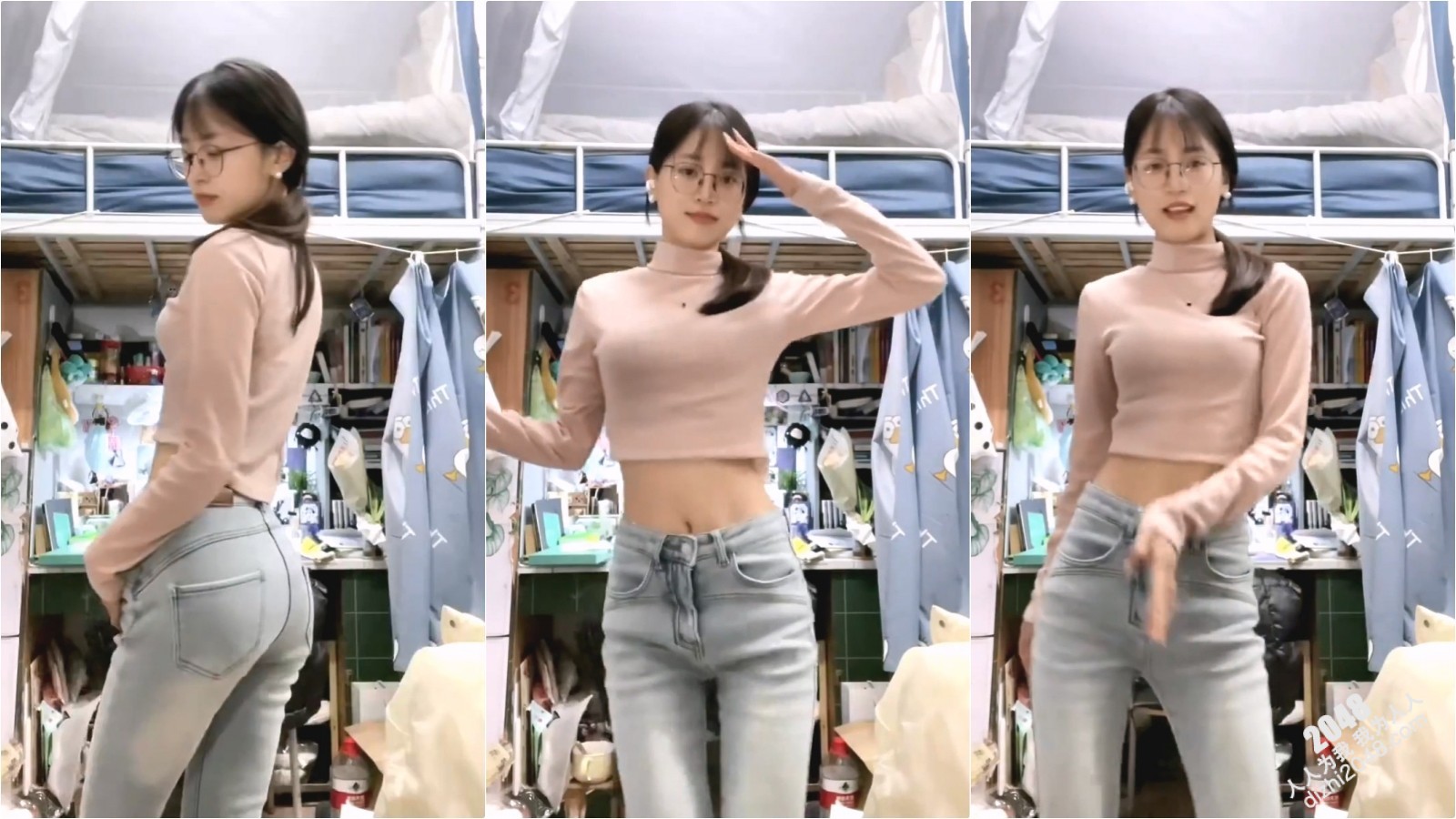 极品颜值眼镜娘反差美女大学生平坦的小腹上纹着黑桃Q 穿着婚纱给大屌男友进行性爱服务