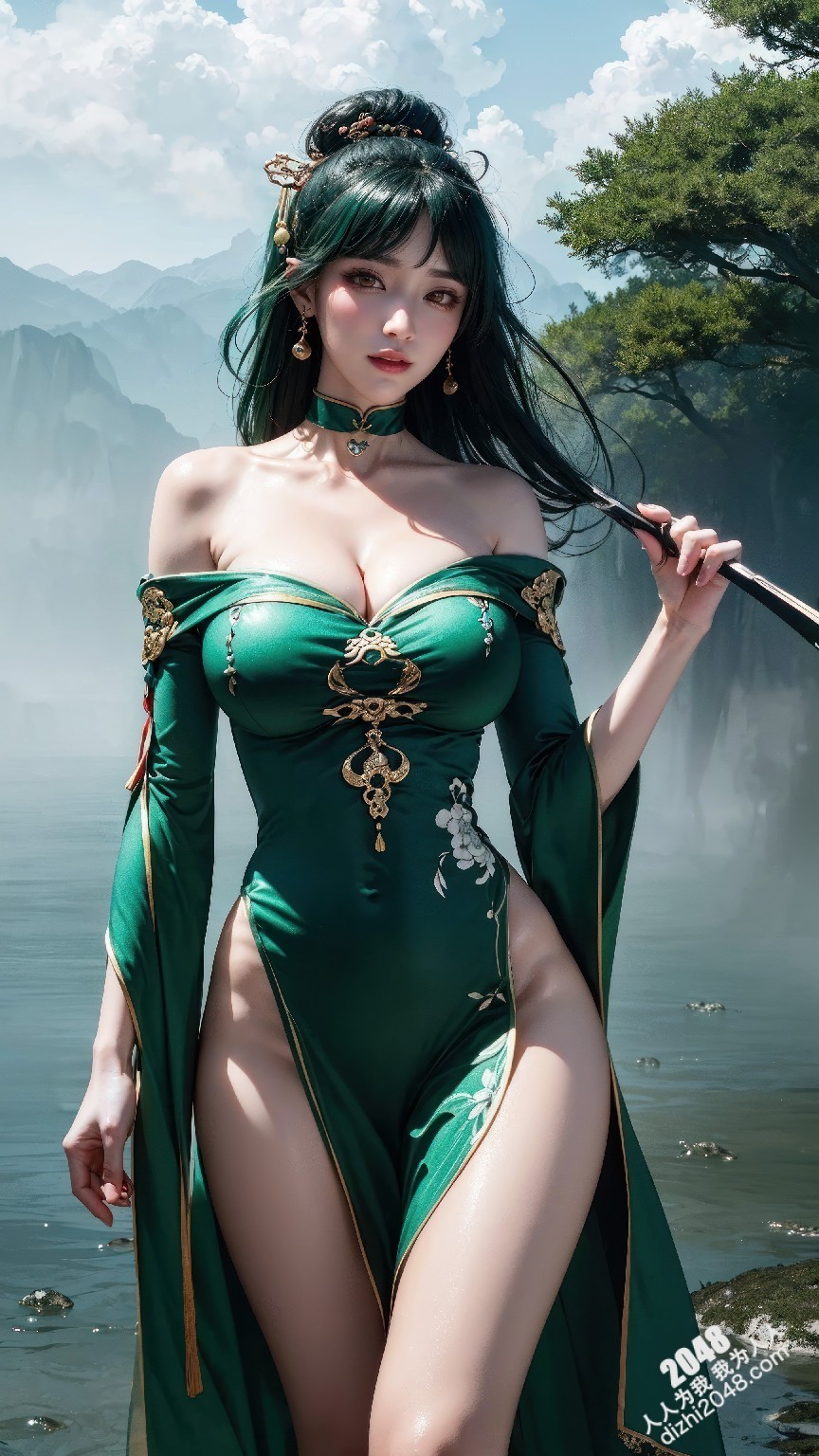 江南女子魅影：旗袍佳人Hanying的湖边诱惑