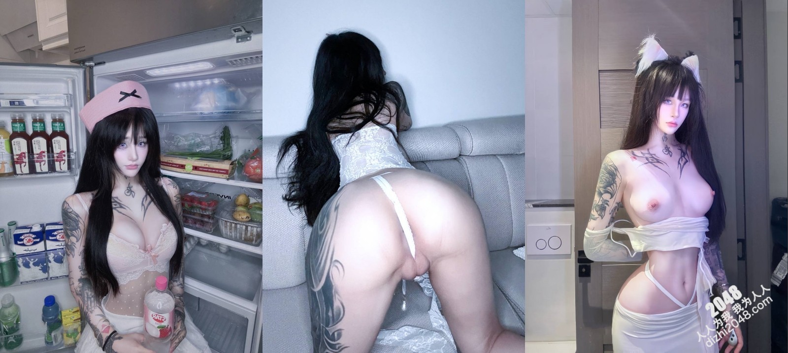【03月30日新品】推特21万粉,抖音颜值女神【九条南无】最新会员群福利,白色蕾丝自慰玩穴失禁(8V)