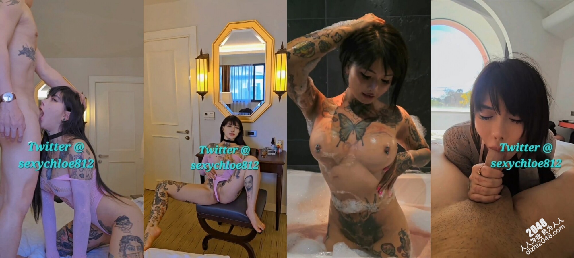颜值刺青女神【Sexychloe龙猫夫妇】推特高价，各种露脸性爱，一如既往的炸裂