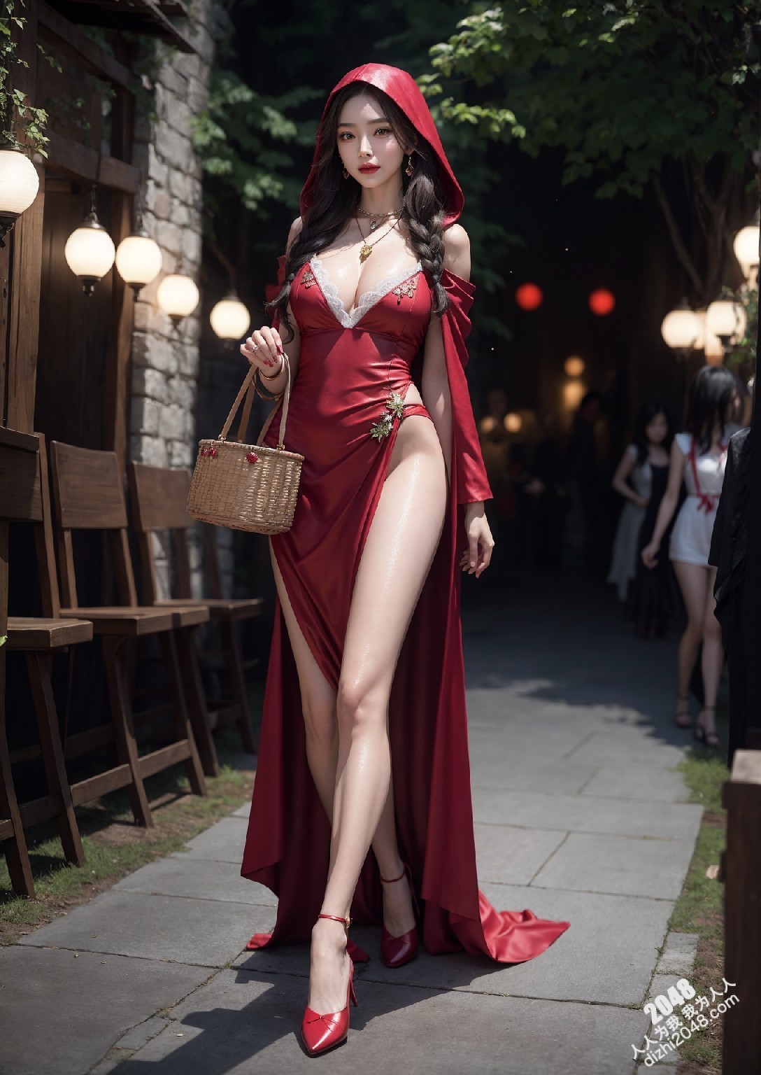 红裙魅影：T台走秀的性感尤物，模特xxx的致命诱惑，火辣身材，勾魂眼神，令人窒息的美丽(19)