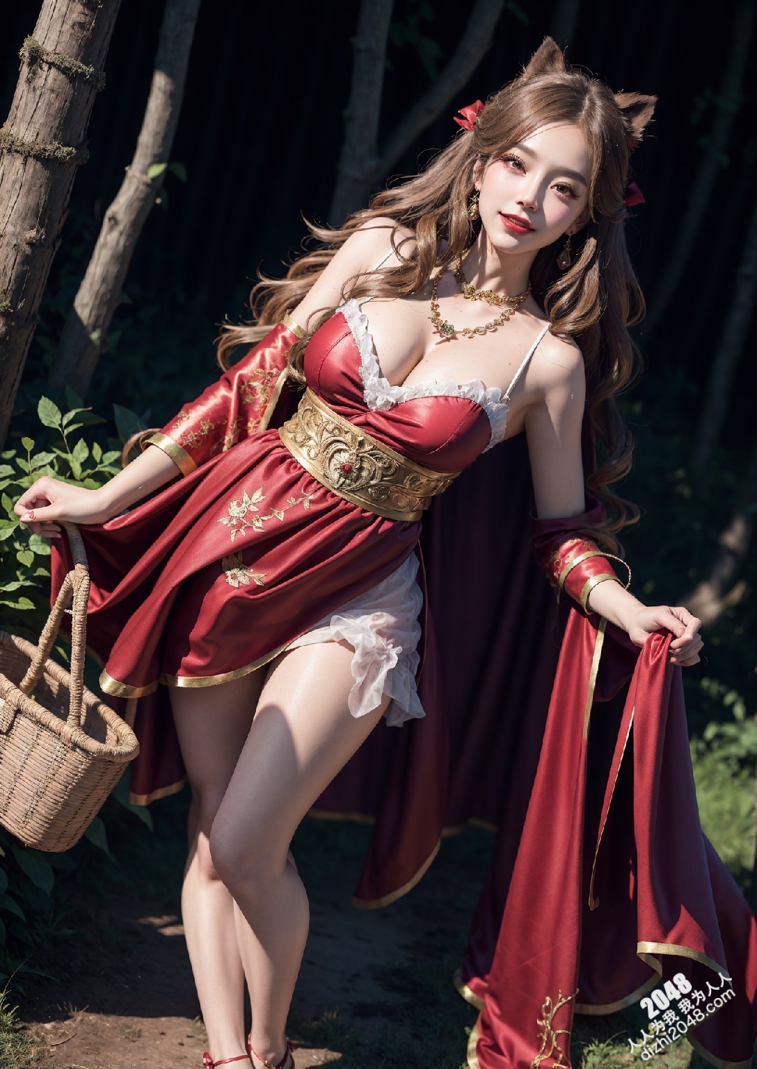 红裙魅影：T台走秀的性感尤物，模特xxx的致命诱惑，火辣身材，勾魂眼神，令人窒息的美丽(31)