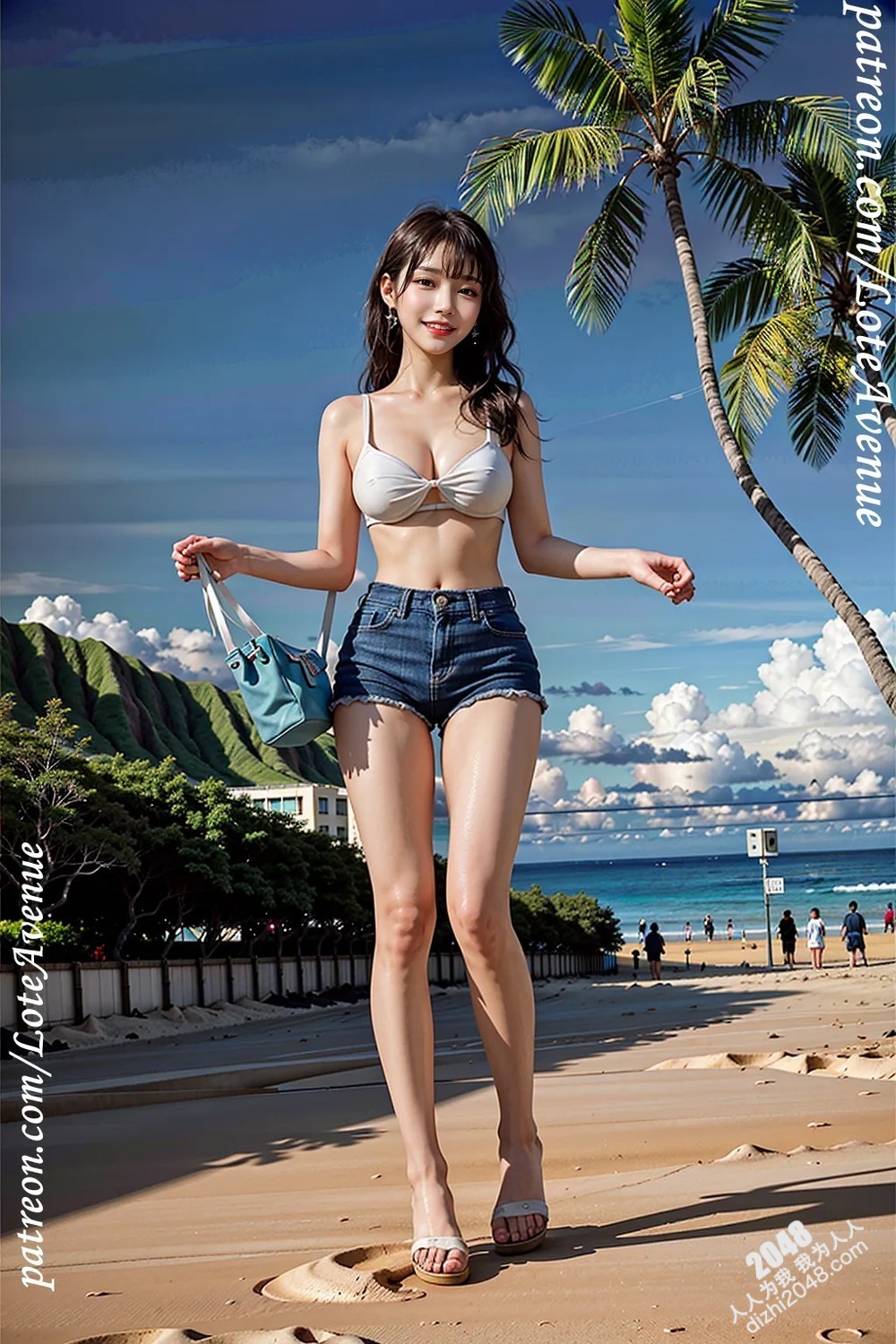 夏威夷海滩派对：Kosa的比基尼写真，完美身材引爆夏日热情！(13)