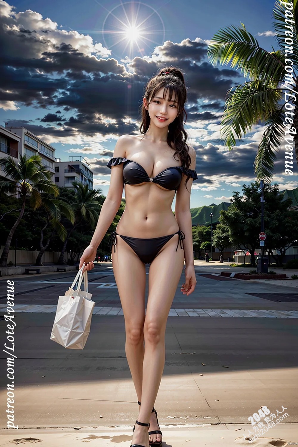 夏威夷海滩派对：Kosa的比基尼写真，完美身材引爆夏日热情！(23)