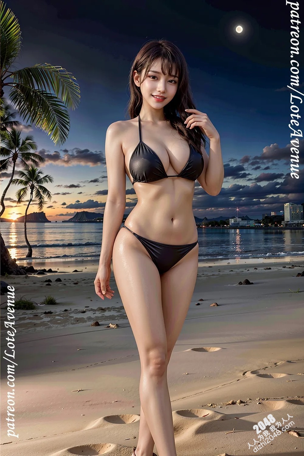 夏威夷海滩派对：Kosa的比基尼写真，完美身材引爆夏日热情！(26)