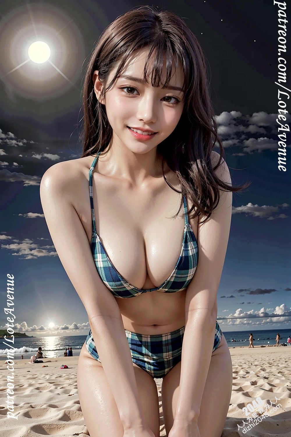 夏威夷海滩派对：Kosa的比基尼写真，完美身材引爆夏日热情！(34)