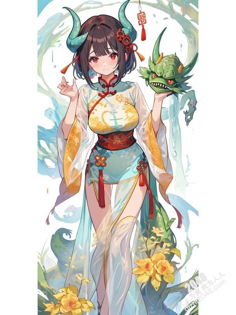 青丘山狐仙的魅惑：人像系列之妖怪风格4 -  绝色妖姬的春情诱惑(4)