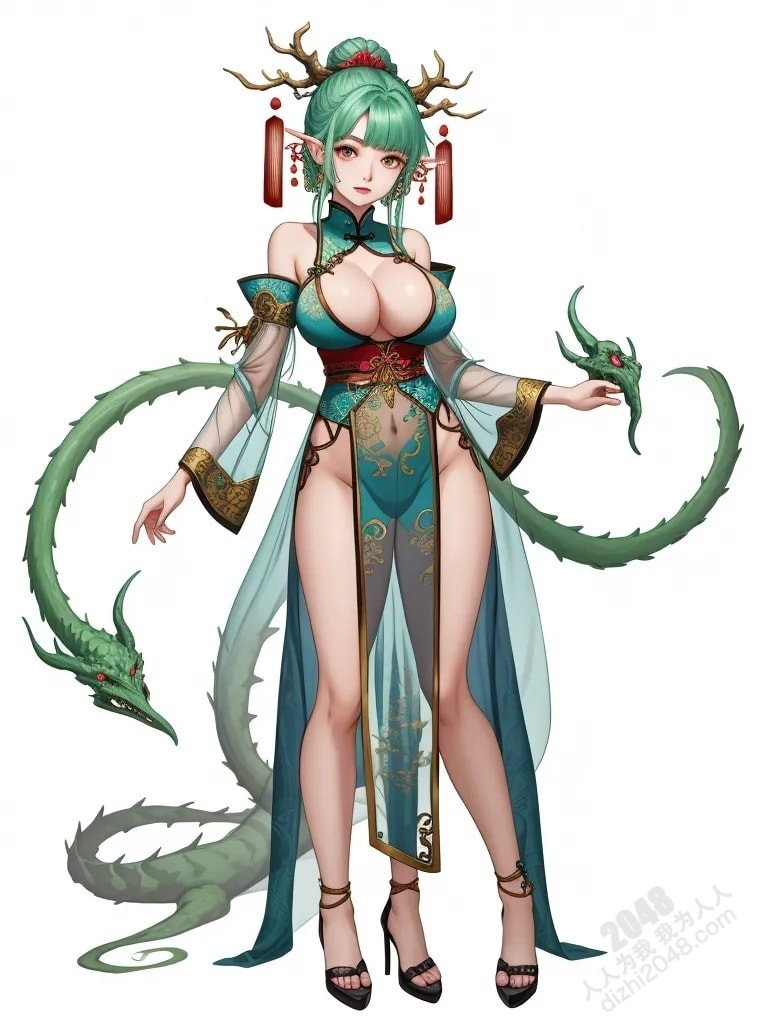 青丘山狐仙的魅惑：人像系列之妖怪风格4 -  绝色妖姬的春情诱惑(8)