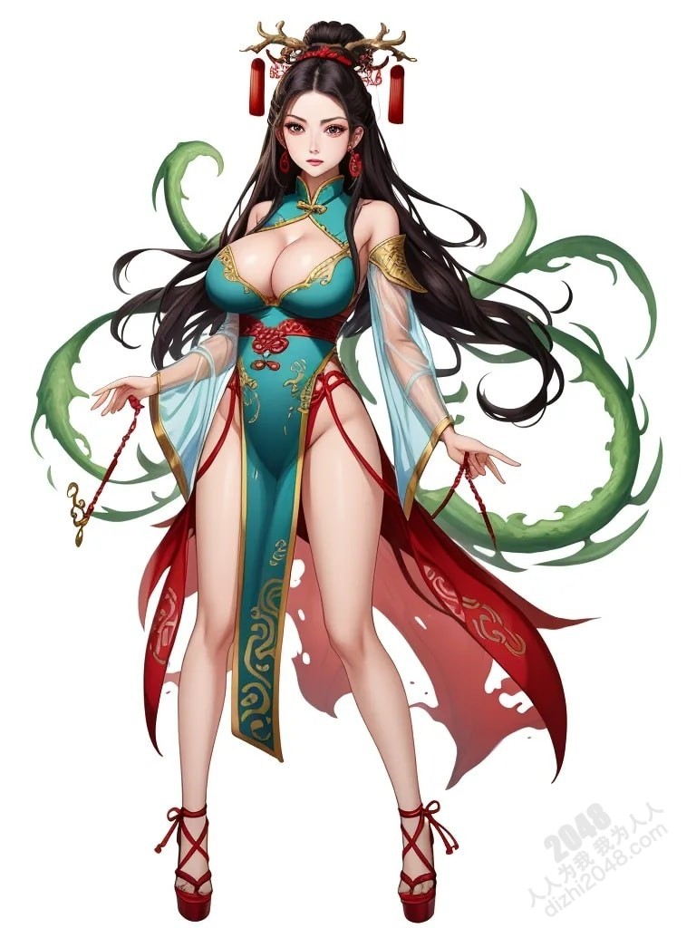 青丘山狐仙的魅惑：人像系列之妖怪风格4 -  绝色妖姬的春情诱惑(10)