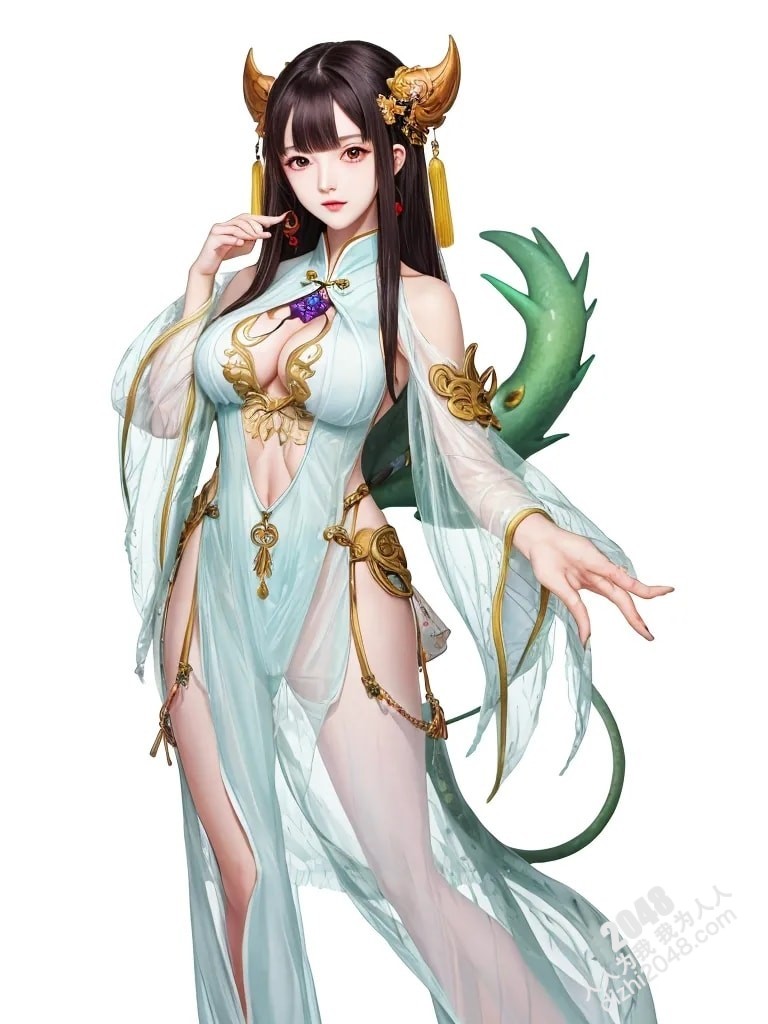 青丘山狐仙的魅惑：人像系列之妖怪风格4 -  绝色妖姬的春情诱惑(22)