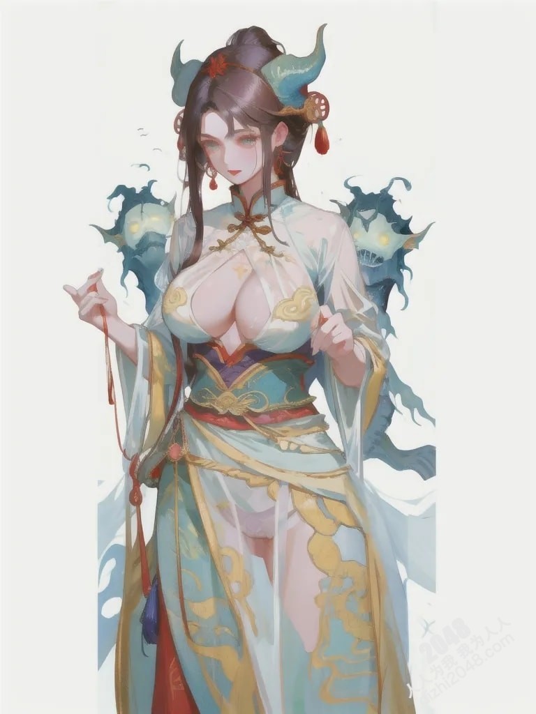 青丘山狐仙的魅惑：人像系列之妖怪风格4 -  绝色妖姬的春情诱惑(28)
