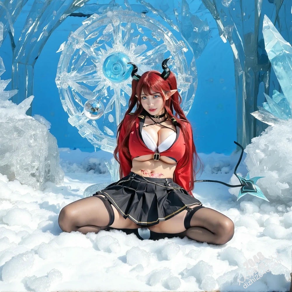 冰雪魅魔的诱惑：红发女孩的性感COSPLAY写真