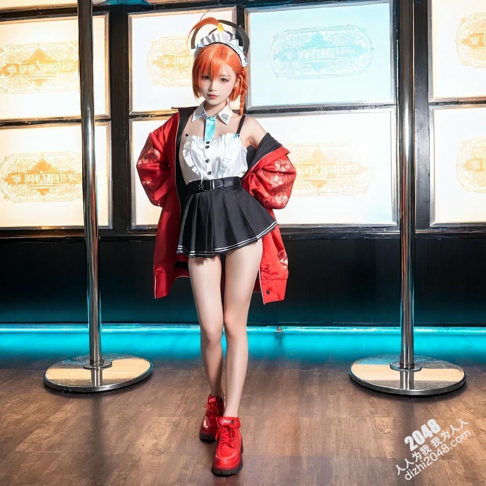 AI仿真美女写真：制服诱惑，火辣女仆的秘密夜(5)
