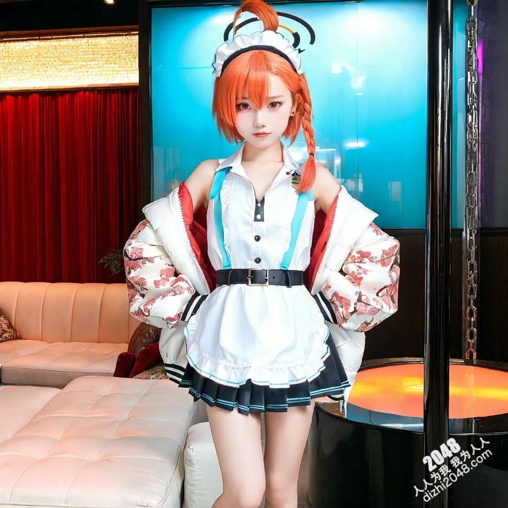 AI仿真美女写真：制服诱惑，火辣女仆的秘密夜(14)