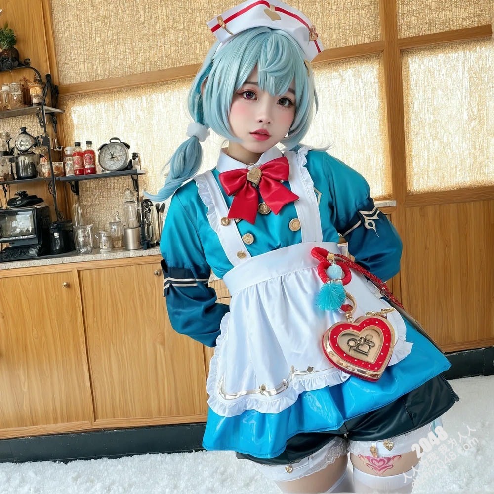AI仿真美女写真：制服诱惑，火辣女仆的秘密夜(24)