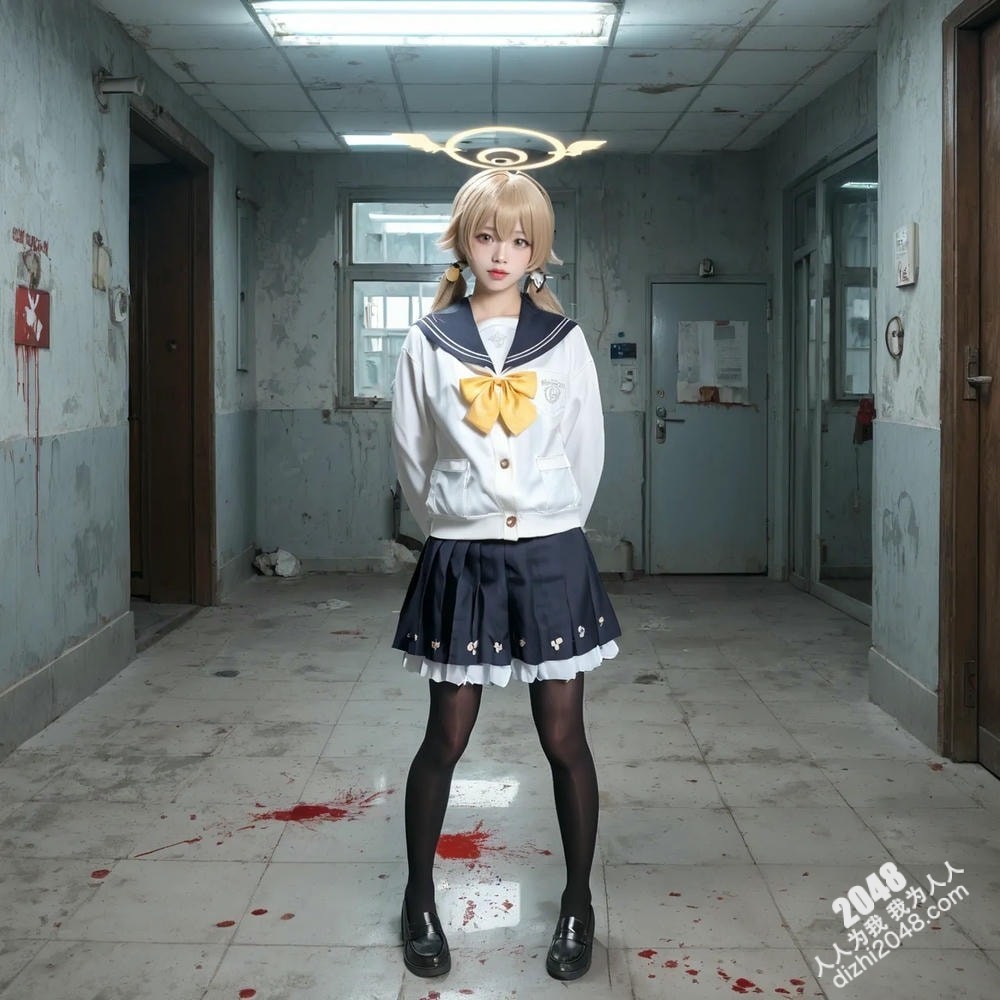 护士装扮的女孩与神秘女郎的暧昧互动，引人遐想无限。(9)