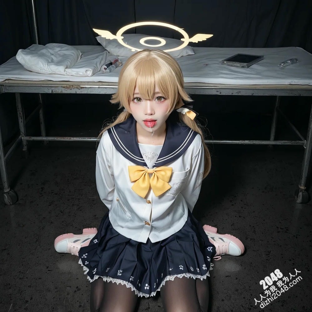 护士装扮的女孩与神秘女郎的暧昧互动，引人遐想无限。(18)
