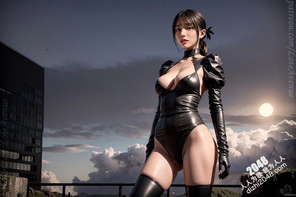 Lote Avenue Patreon福利写真：末日废土的性感女武士，高筒靴下的致命诱惑，Nier Automata主题Cosplay(5)
