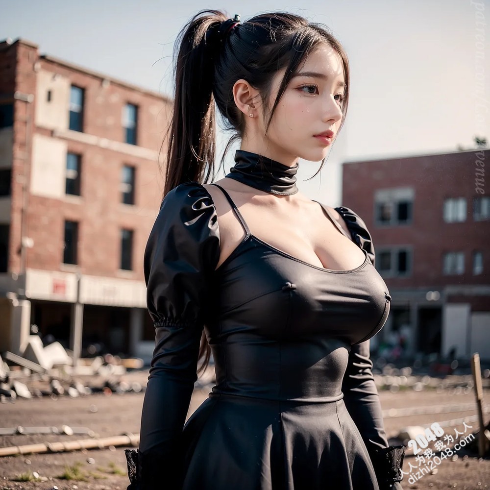 Lote Avenue Patreon福利写真：末日废土的性感女武士，高筒靴下的致命诱惑，Nier Automata主题Cosplay(18)