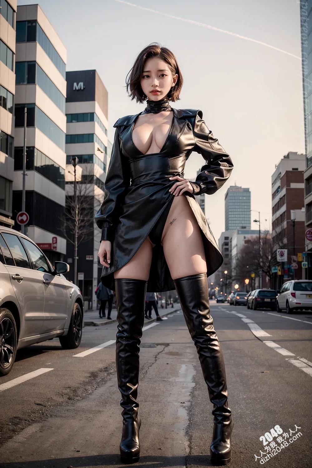 Lote Avenue Patreon福利写真：末日废土的性感女武士，高筒靴下的致命诱惑，Nier Automata主题Cosplay(21)
