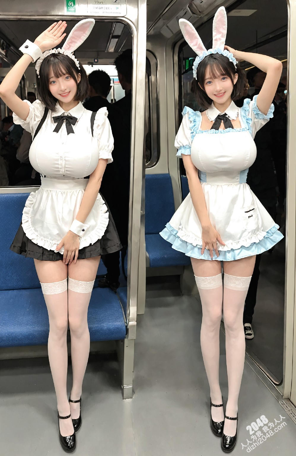 兔女郎女仆的厨房诱惑：高挑美少女的香艳写真(37)