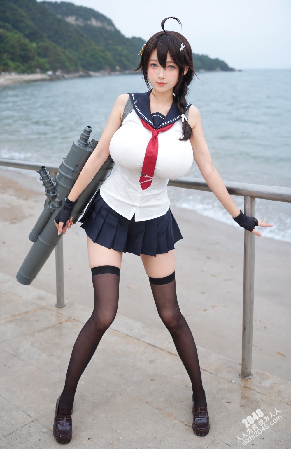 涩涩！舰娘cos写真：春日港湾的诱惑(16)