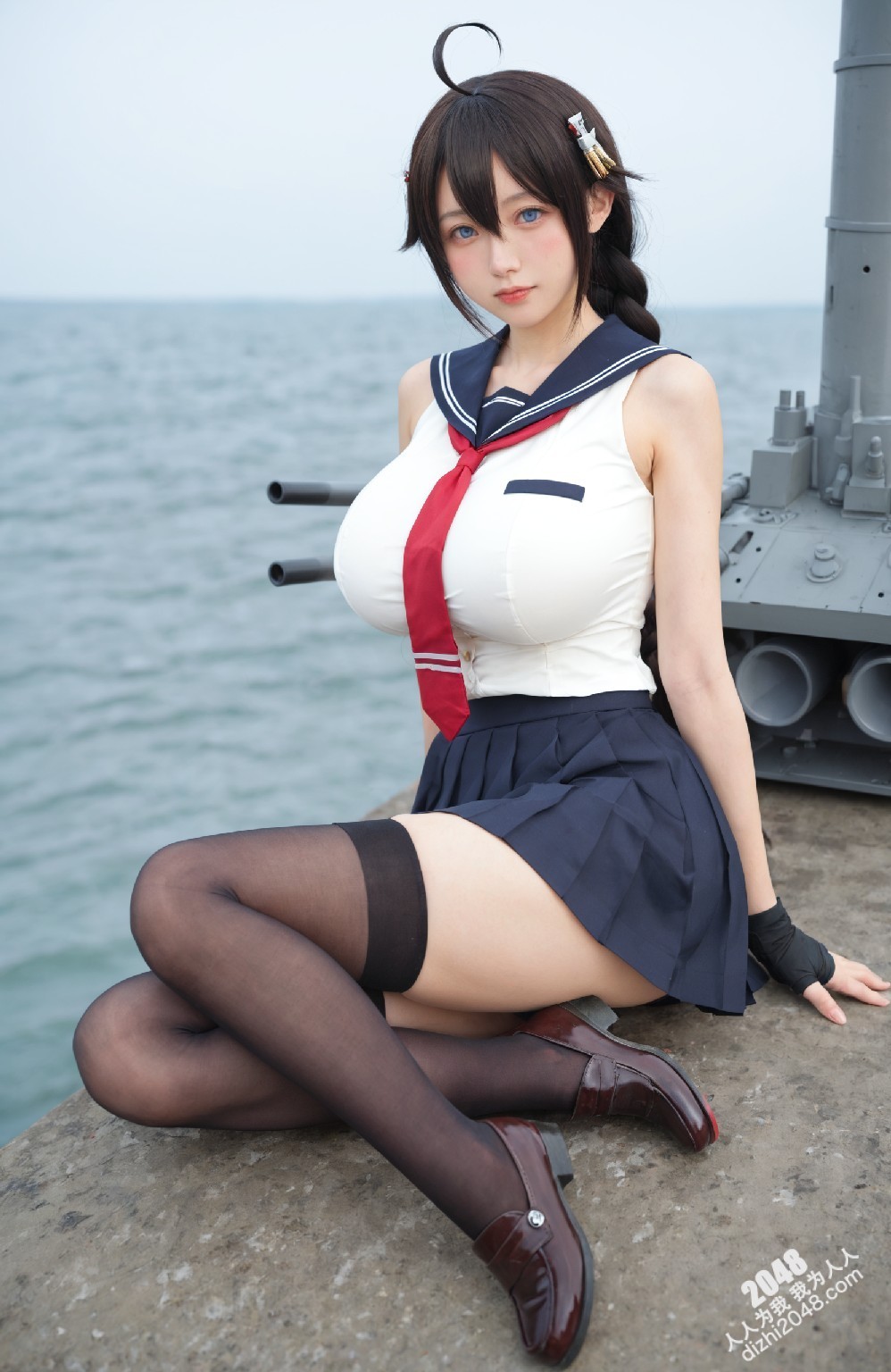 涩涩！舰娘cos写真：春日港湾的诱惑(18)