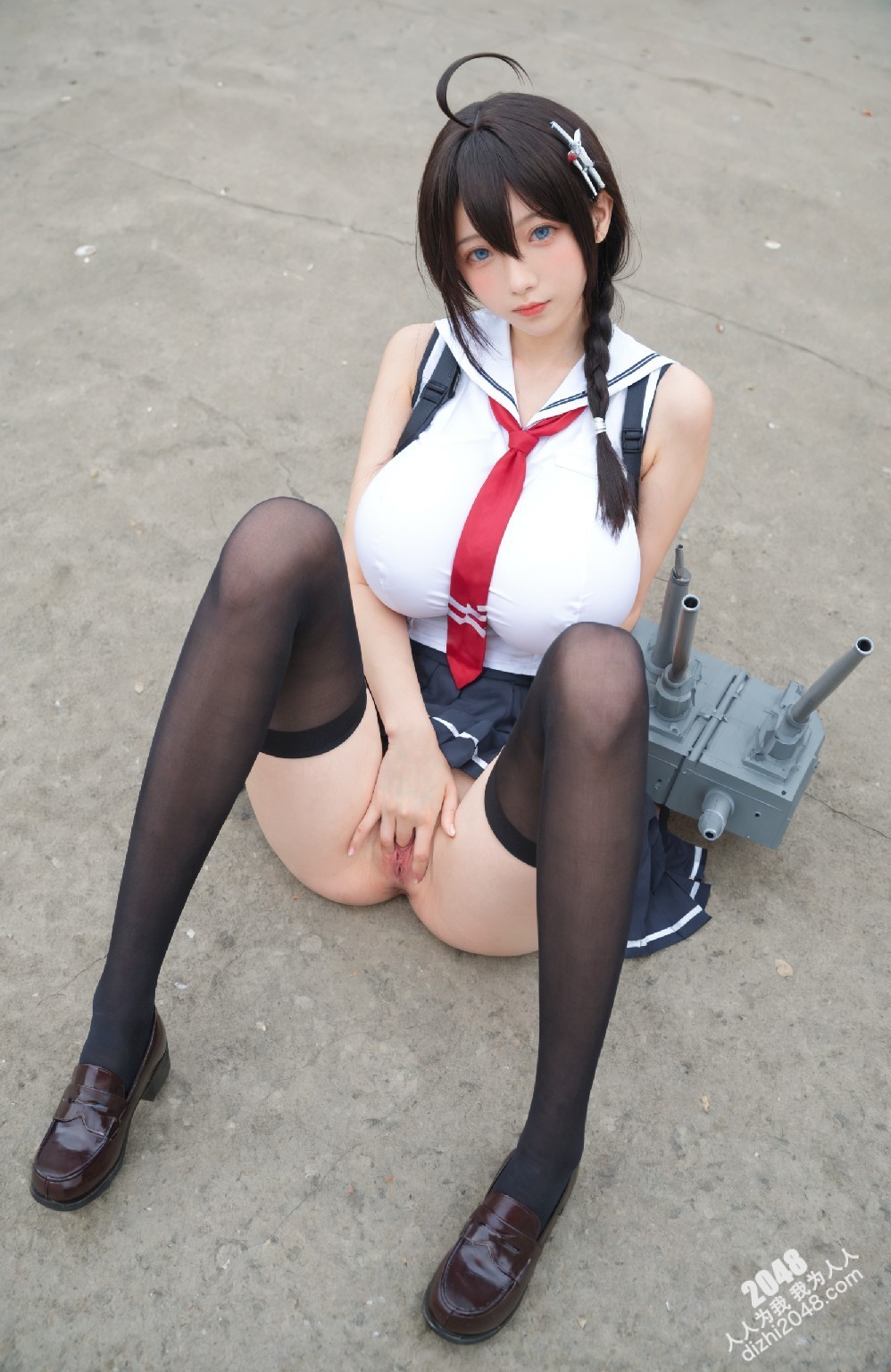 涩涩！舰娘cos写真：春日港湾的诱惑(35)