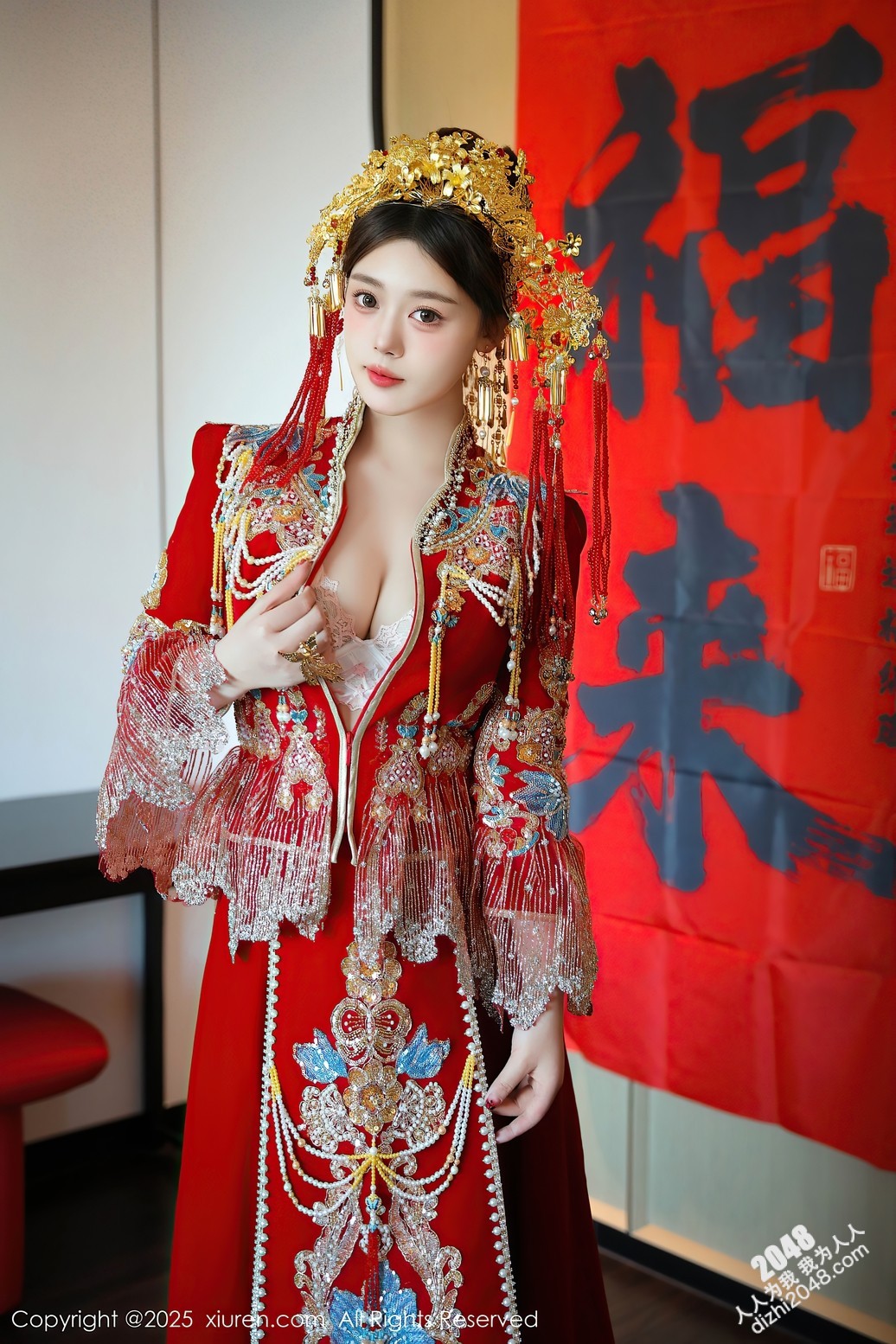 新人 蛋蛋宝 红色新年新婚主题 丰腴身材一别样风情 妩媚姿态淋漓呈现[79P/998M]