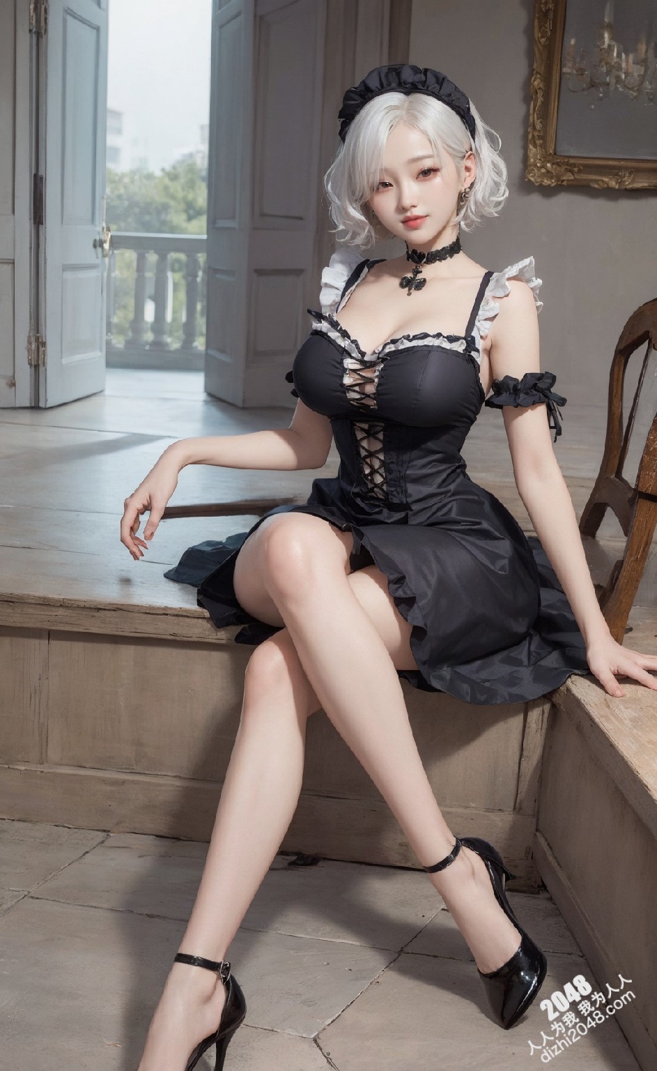 白丝jk制服诱惑：清纯女仆的秘密花园(21)