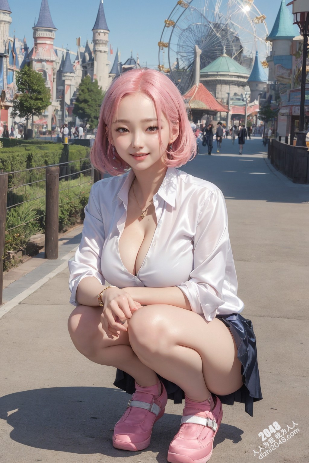 白衬衫下的诱惑：银发尤物让人窒息的性感写真(5)