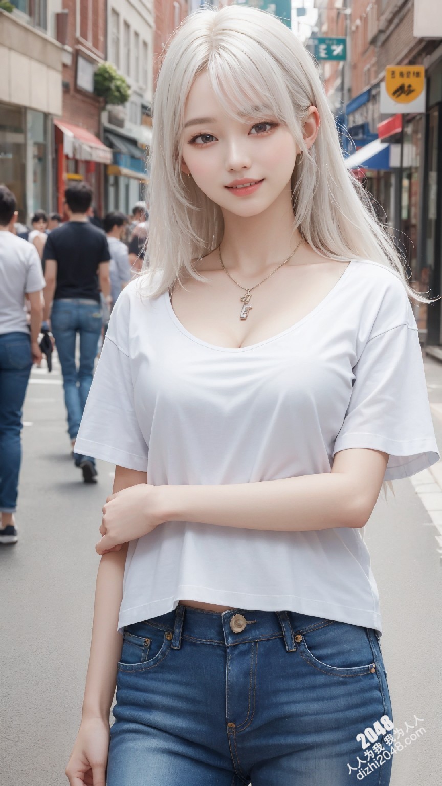 紫发尤物LDi的诱惑：紧身小背心与低腰牛仔裤的致命组合，引爆你的荷尔蒙！(7)