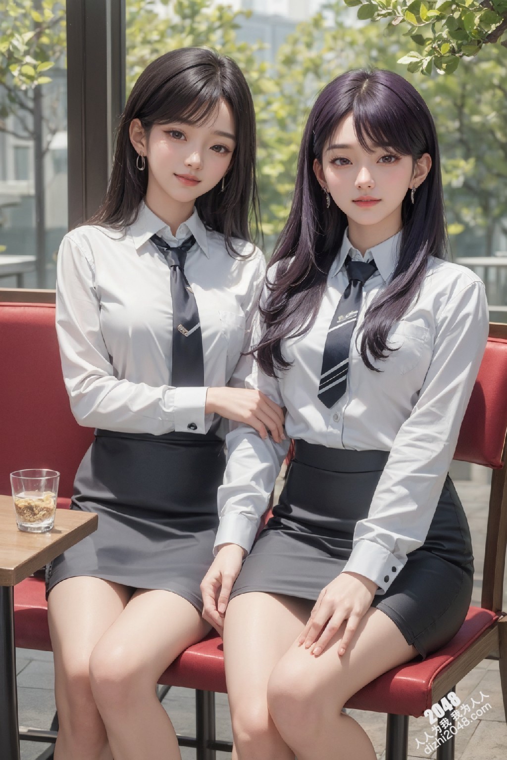 制服诱惑：清纯校花姐妹花，短裙下的秘密，让人浮想联翩