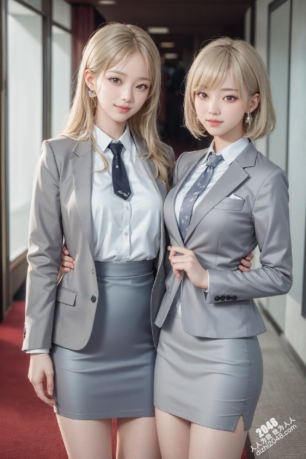制服诱惑：清纯校花姐妹花，短裙下的秘密，让人浮想联翩(11)