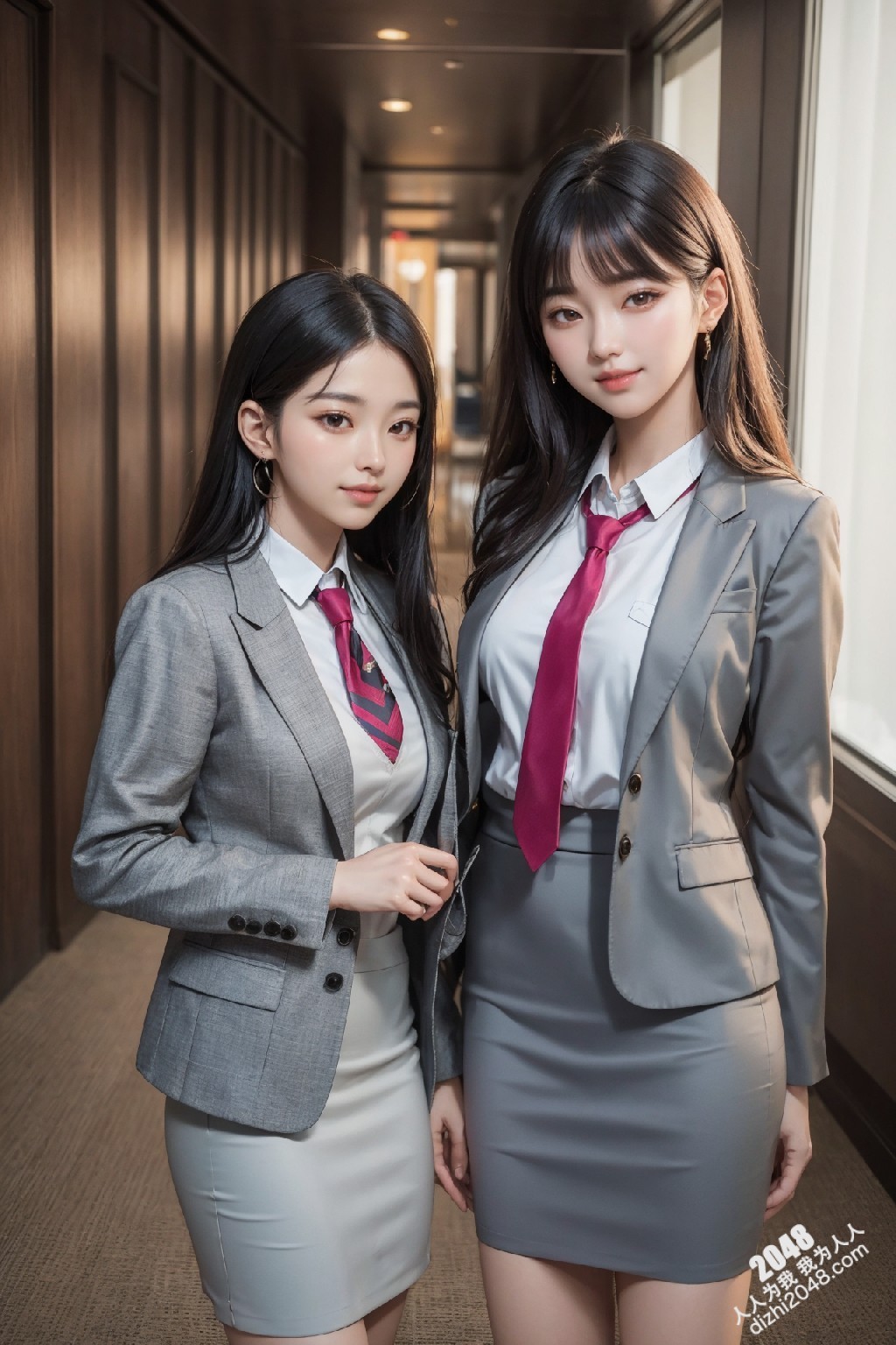制服诱惑：清纯校花姐妹花，短裙下的秘密，让人浮想联翩(13)