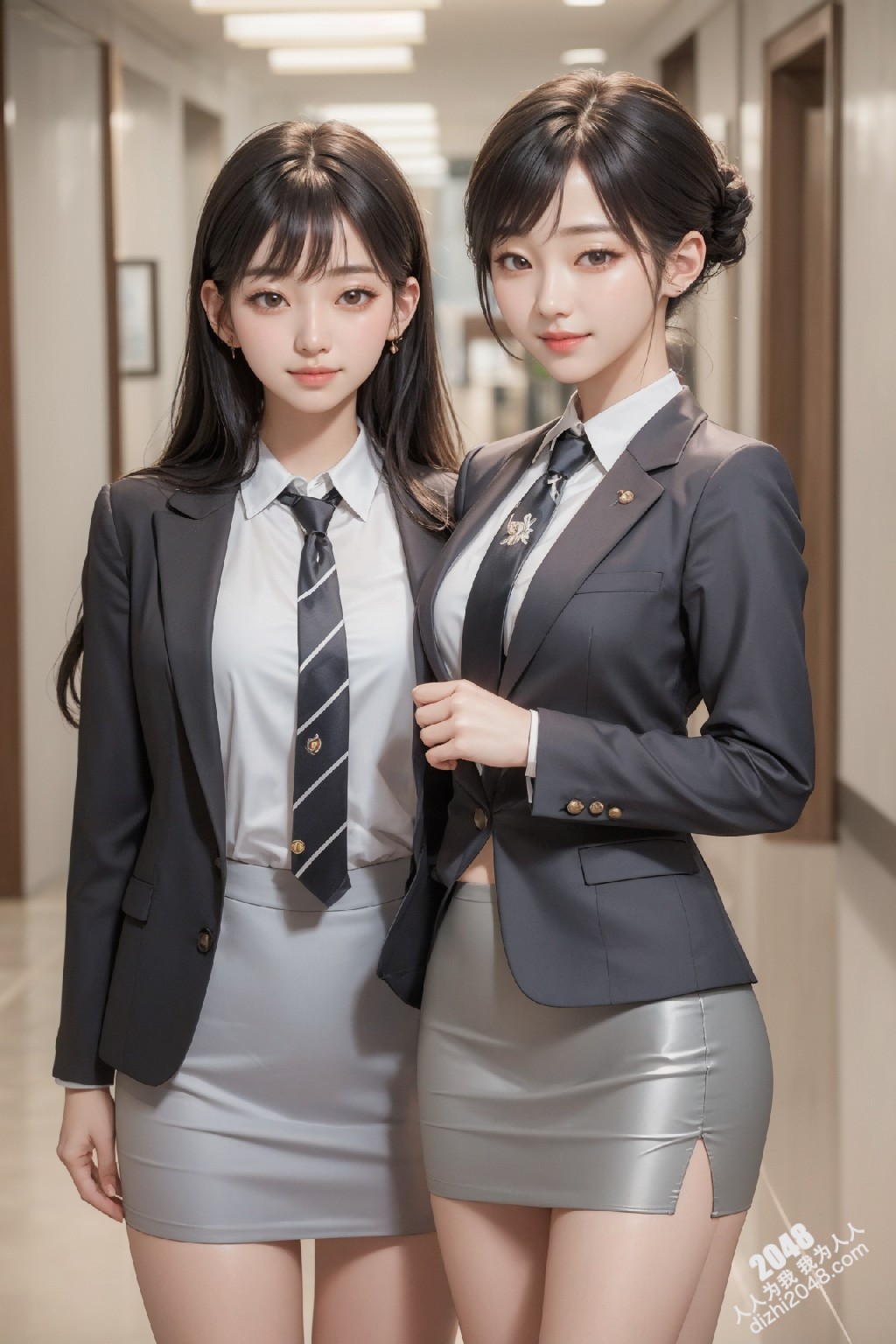 制服诱惑：清纯校花姐妹花，短裙下的秘密，让人浮想联翩(19)