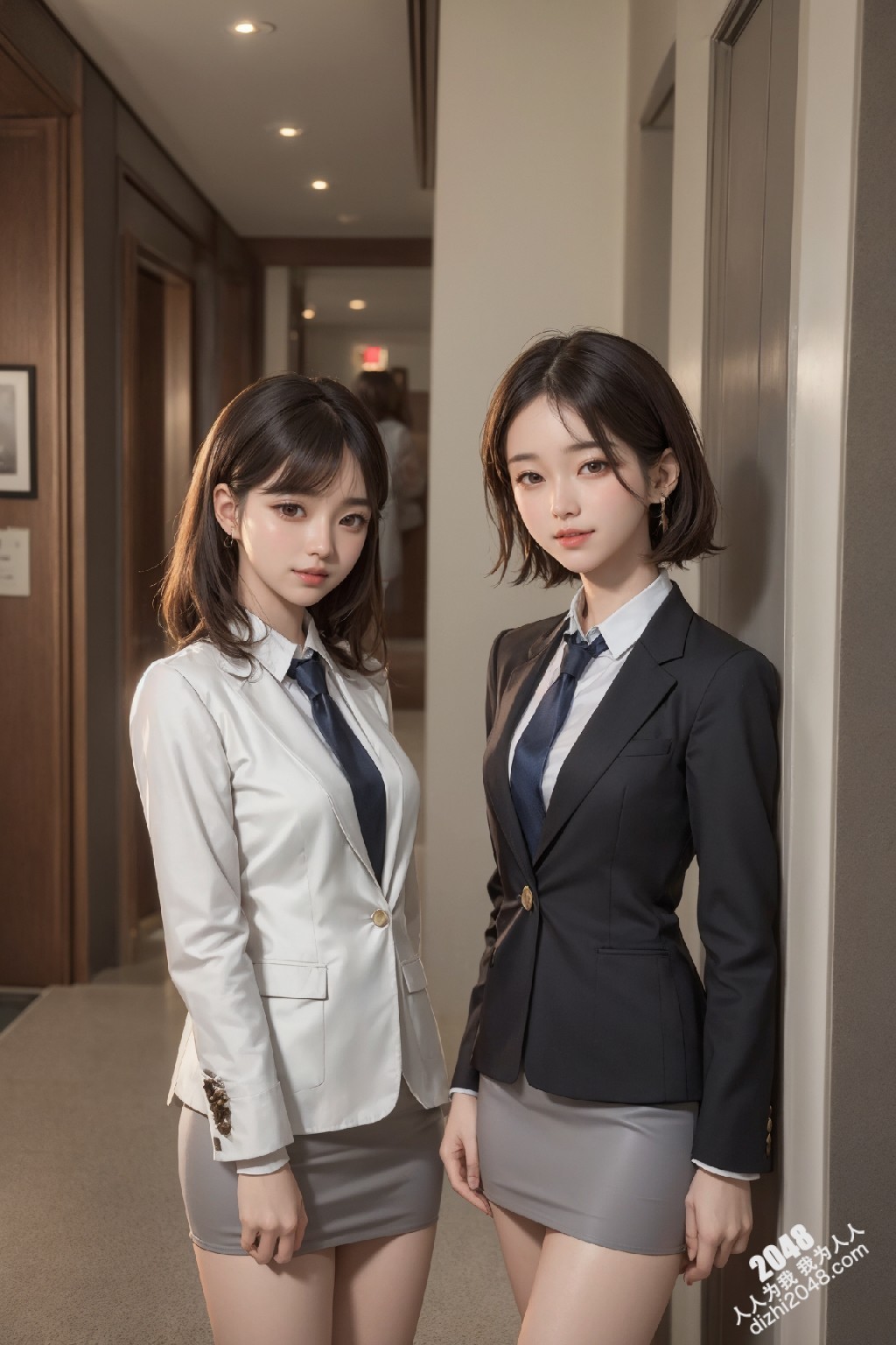 制服诱惑：清纯校花姐妹花，短裙下的秘密，让人浮想联翩(26)