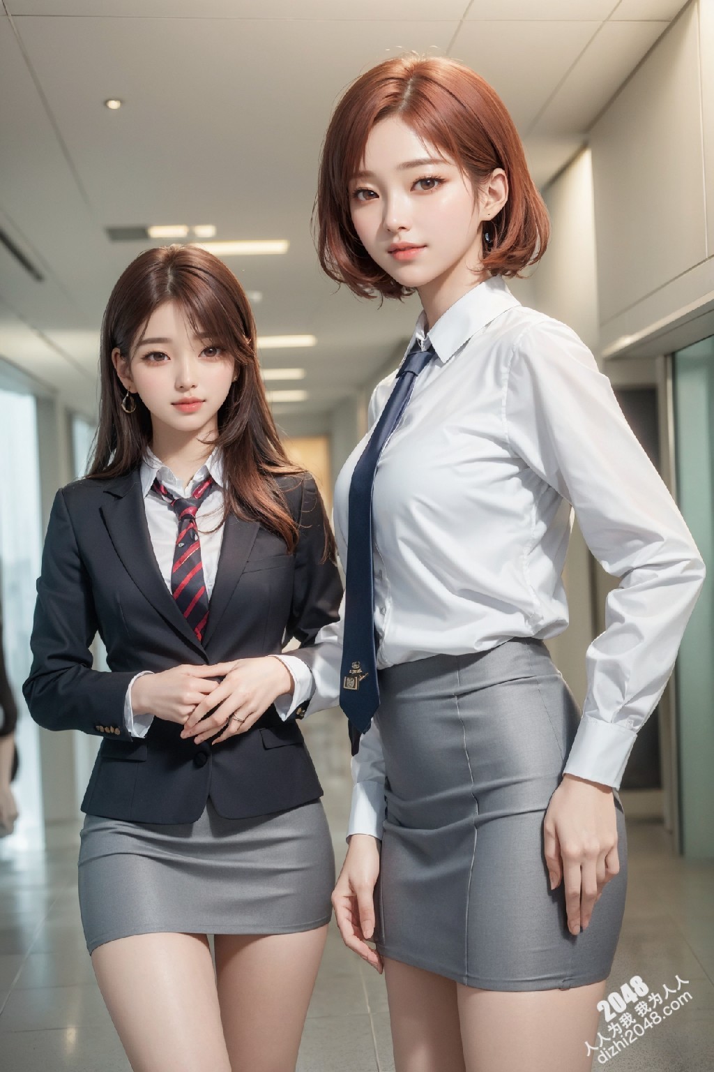 制服诱惑：清纯校花姐妹花，短裙下的秘密，让人浮想联翩(25)