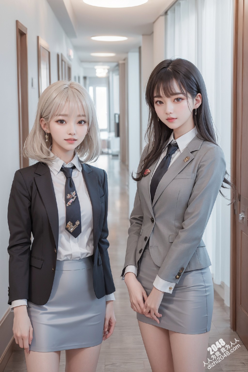 制服诱惑：清纯校花姐妹花，短裙下的秘密，让人浮想联翩(29)