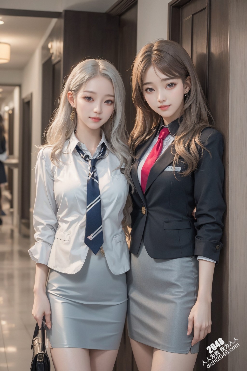 制服诱惑：清纯校花姐妹花，短裙下的秘密，让人浮想联翩(33)