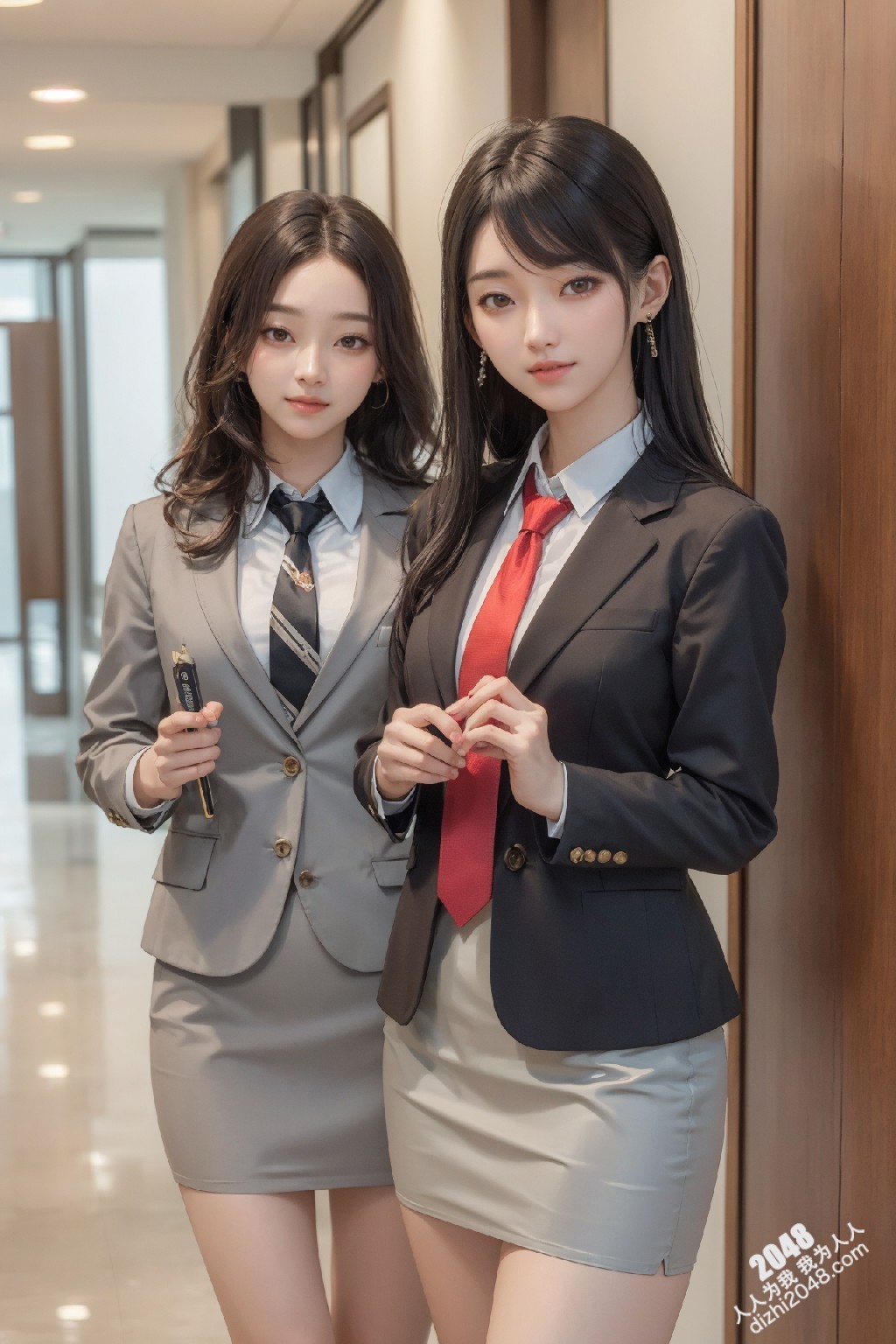 制服诱惑：清纯校花姐妹花，短裙下的秘密，让人浮想联翩(35)