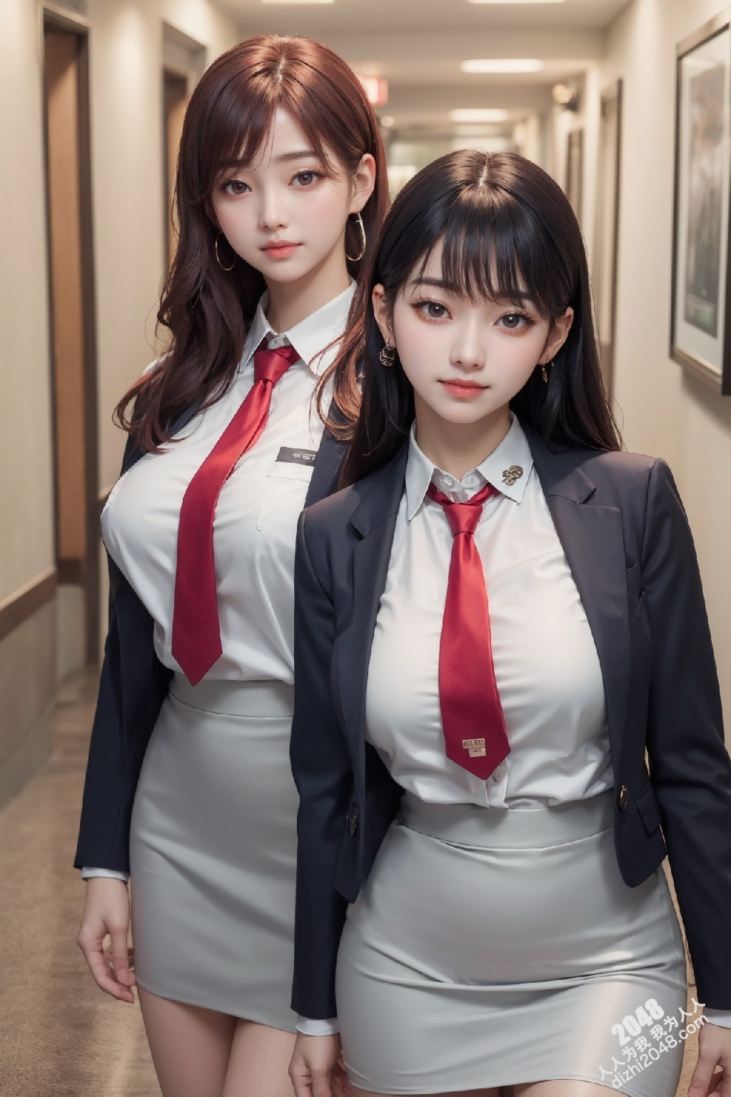 制服诱惑：清纯校花姐妹花，短裙下的秘密，让人浮想联翩(38)