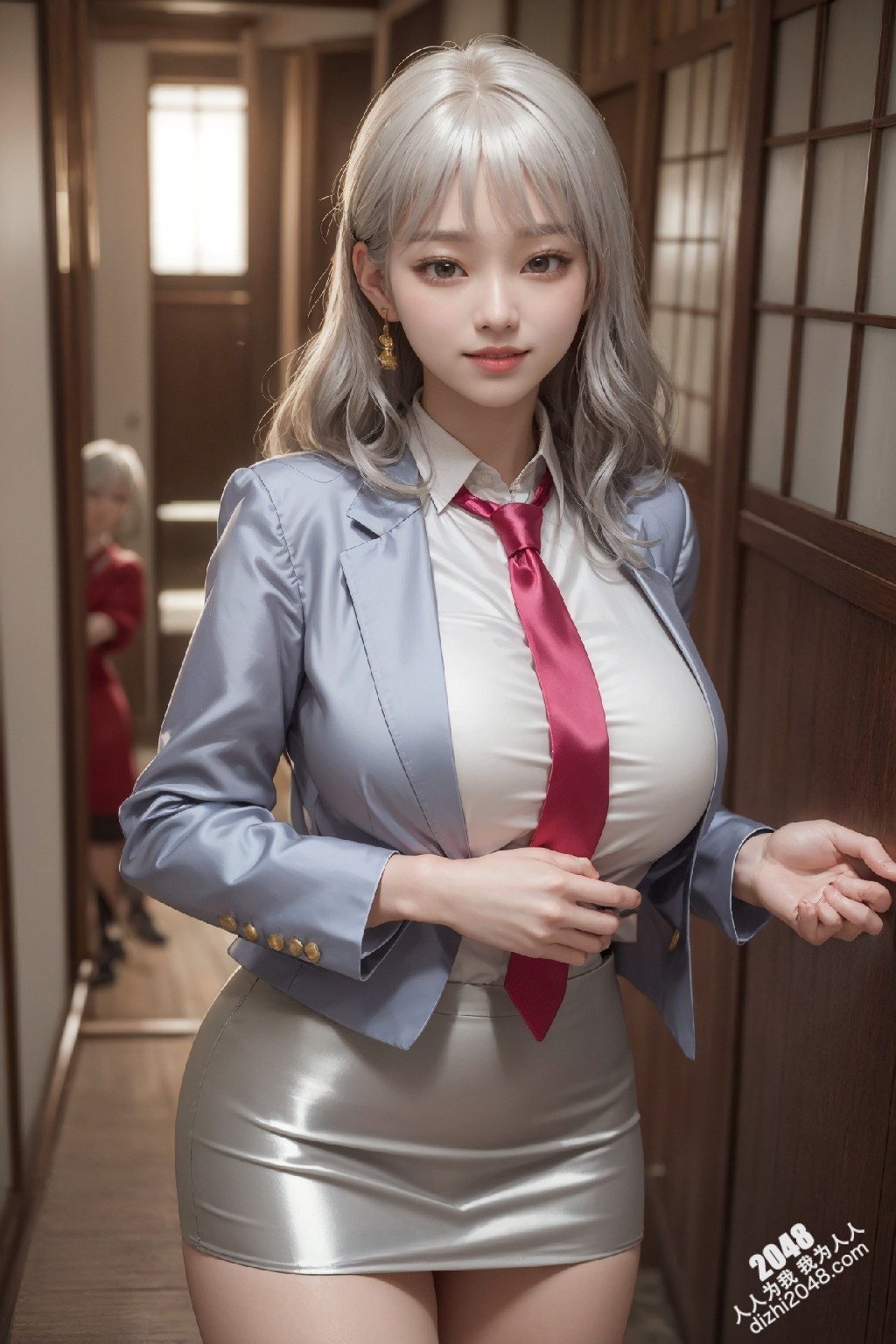 制服诱惑：清纯校花姐妹花，短裙下的秘密，让人浮想联翩(43)