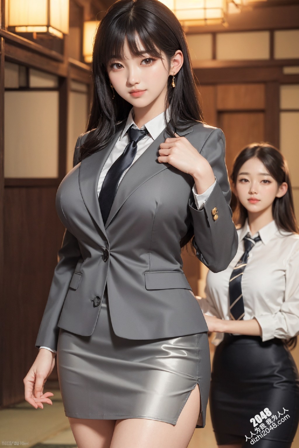 制服诱惑：清纯校花姐妹花，短裙下的秘密，让人浮想联翩(44)