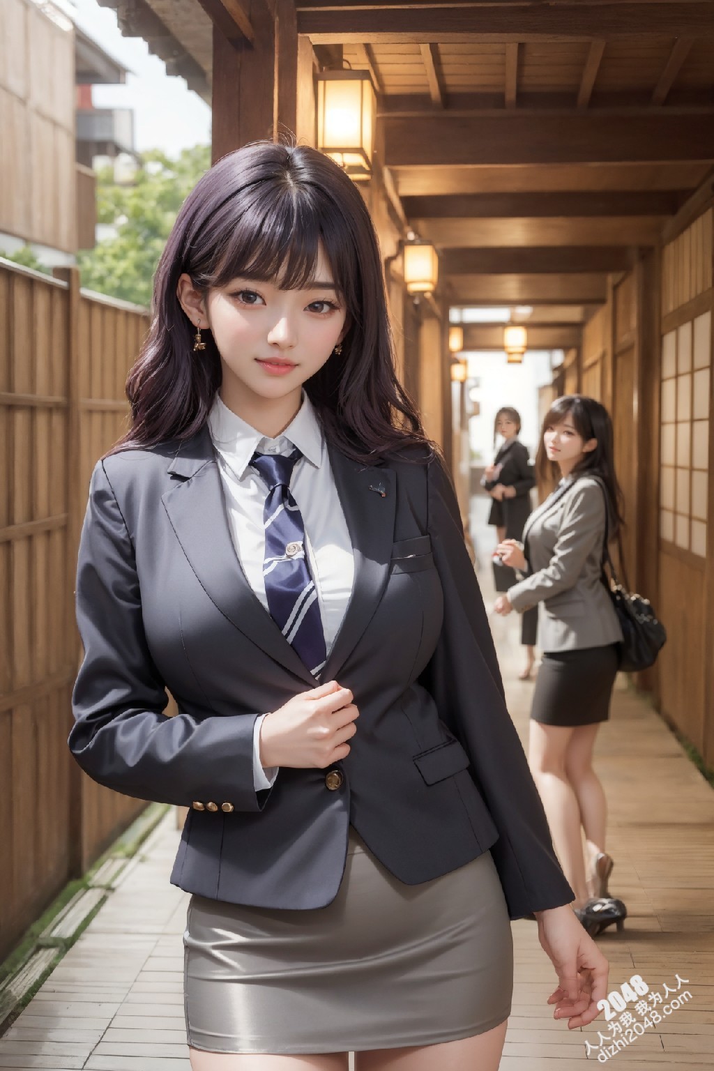 制服诱惑：清纯校花姐妹花，短裙下的秘密，让人浮想联翩(49)