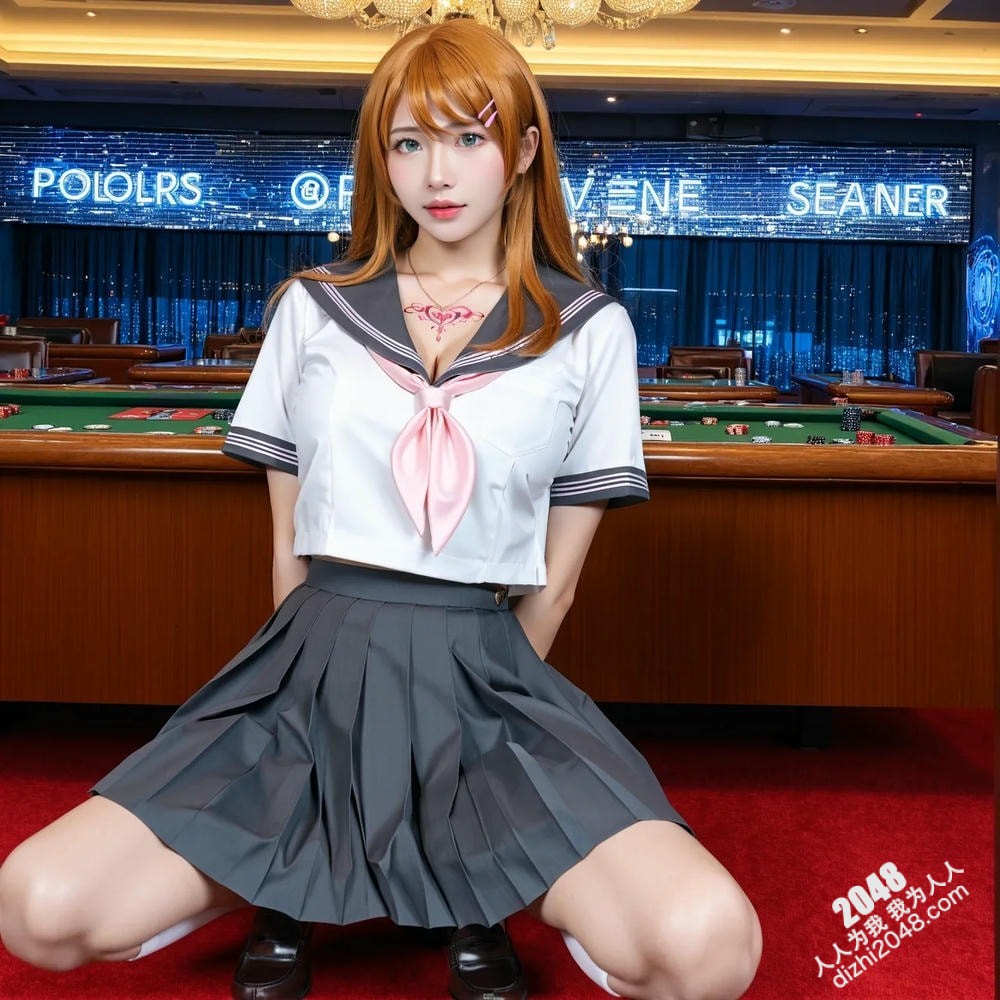 水手服少女赌场诱惑：清纯与性感的完美结合
