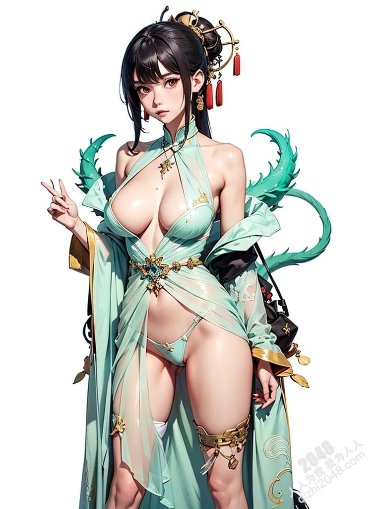 东方魅妖：青衣女子与神秘藤蔓的禁忌之恋(1)