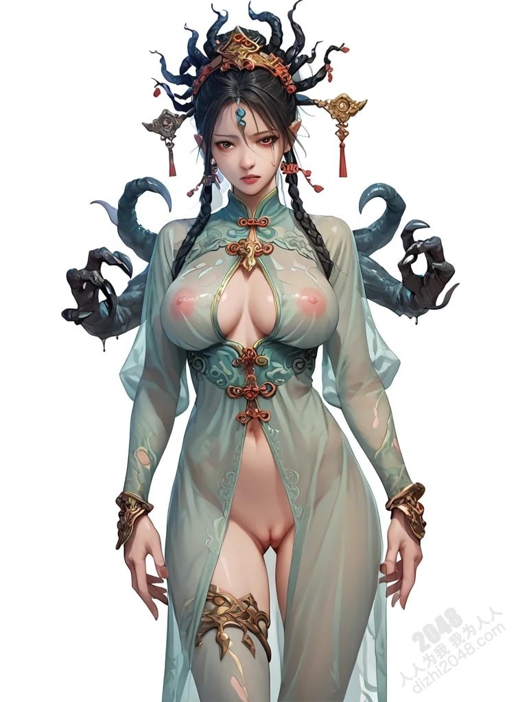 东方魅妖：青衣女子与神秘藤蔓的禁忌之恋(13)