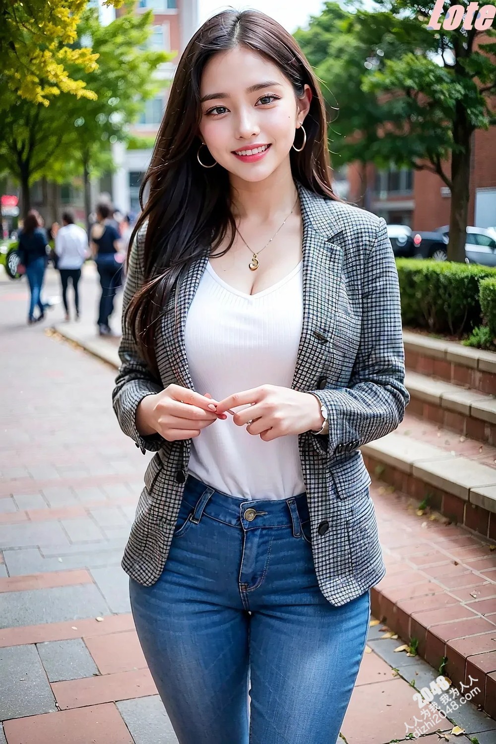 哈佛女生Rin的性感街拍：纯白诱惑，美腿撩人(14)