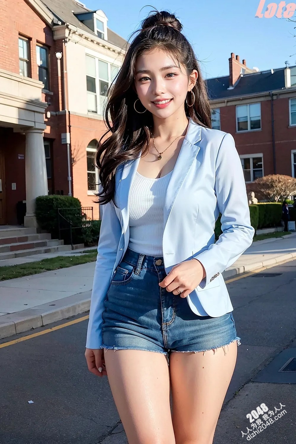 哈佛女生Rin的性感街拍：纯白诱惑，美腿撩人(26)